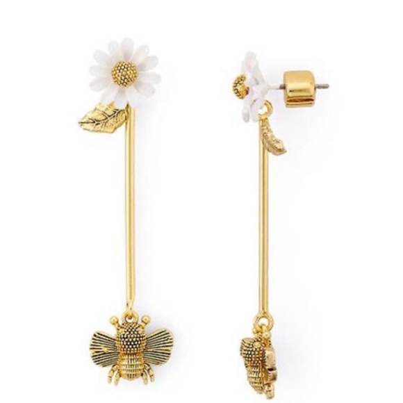 kate spade Jewelry - Kate Spade All Abuzz Flower Bee Linear Earrings